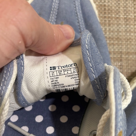Tretorn Blue Chambray Sneakers. Women's 8. Excellent condition. Classic style! - Picture 8 of 8